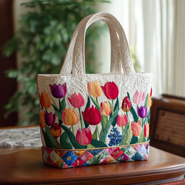 Gequilted Tas – Tulpen Tuin