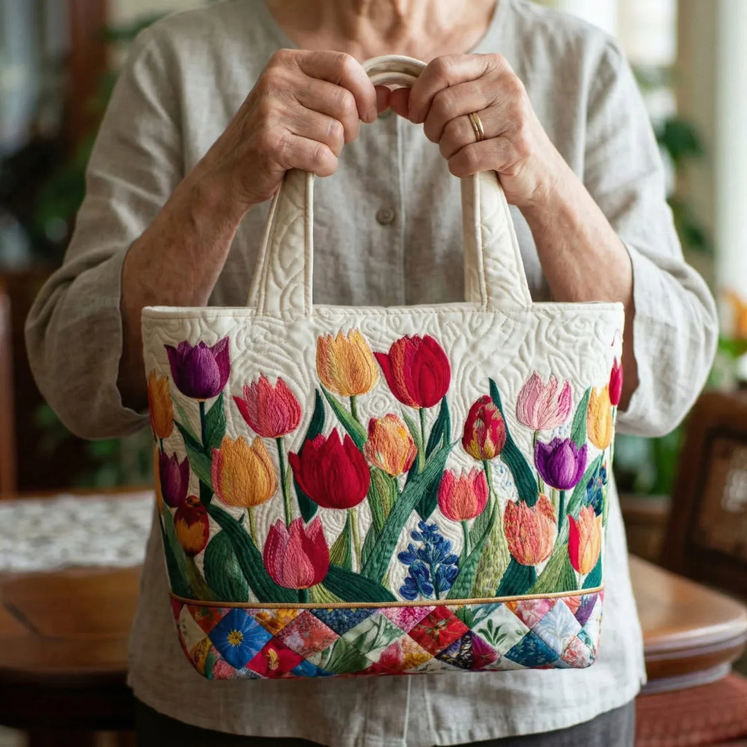 Gequilted Tas - Tulpen Tuin