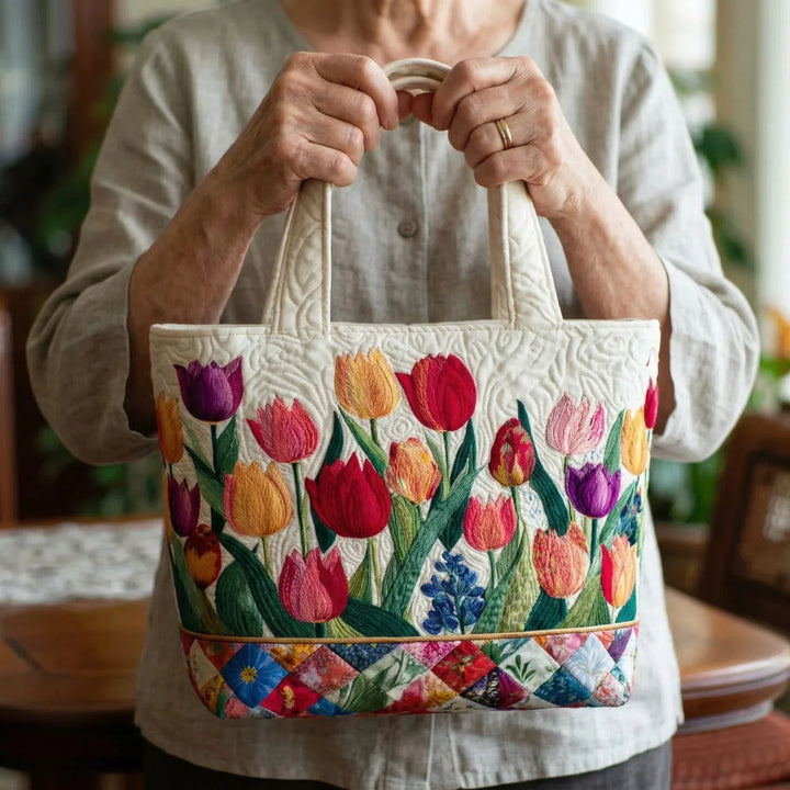 Gequilted Tas - Tulpen Tuin