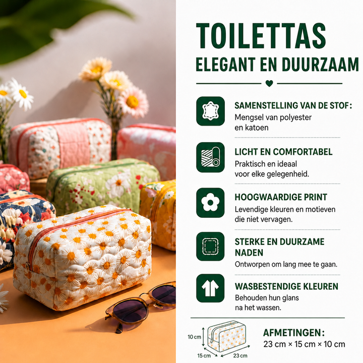 Jantje - Gewatteerde toilettas Kosmisch Motief