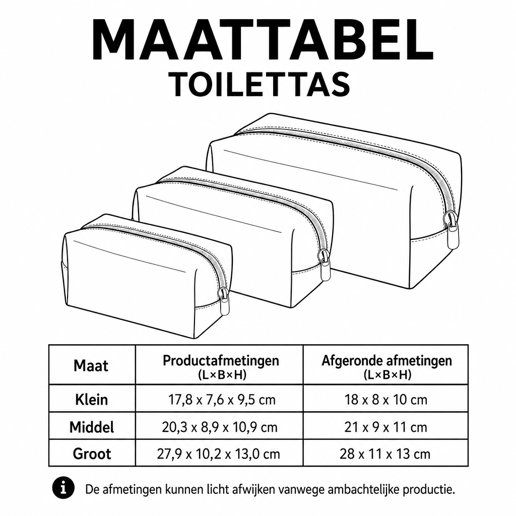 Hillegonda - Gewatteerde toilettas Geborduurd Paard
